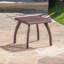 Table d'extérieur - Table d'appoint brune, améliore la fonctionnalité du patio et ajoute de la fonctionnalité