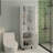 Storage Cabinet, 2 Doors, 9 Shelves, 4 Legs, White