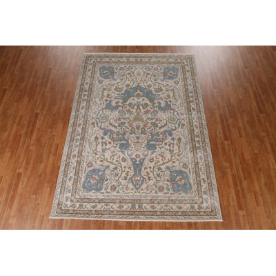 One-of-a-Kind 7'0" X 9'9" Wool Area Rug in Ivory