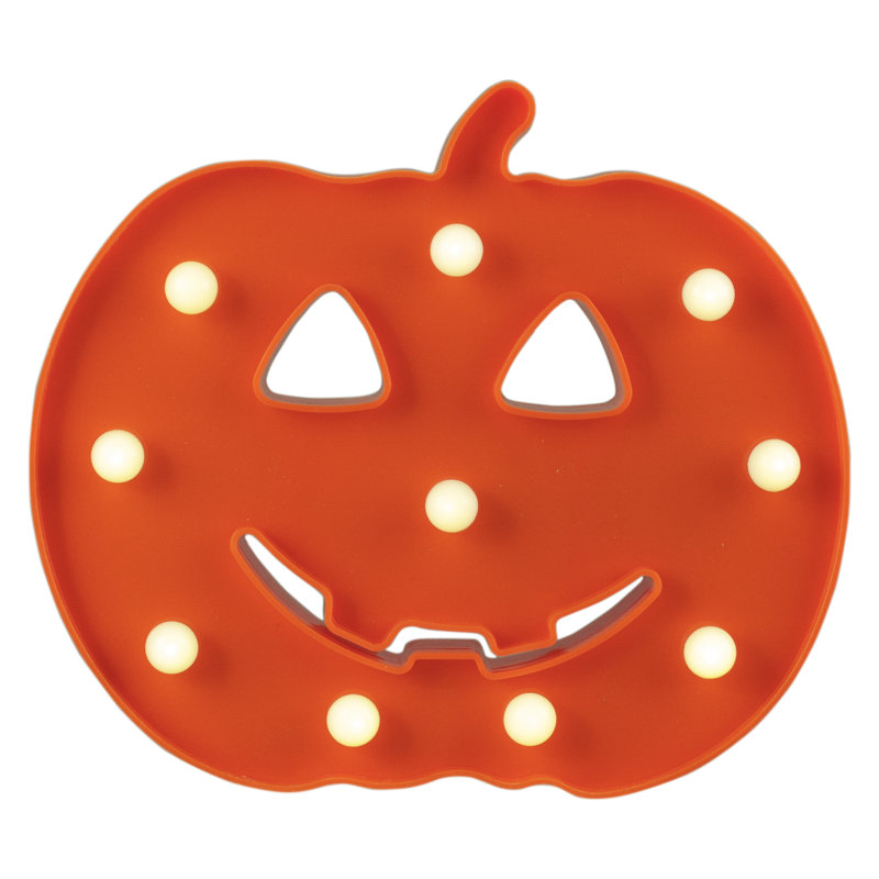 Enseigne lumineuse 8,5 "orange Jack-O-Lantern