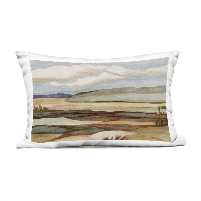 Coussin d'extérieur à imprimé traditionnel Western View, par Nikita Jariwala