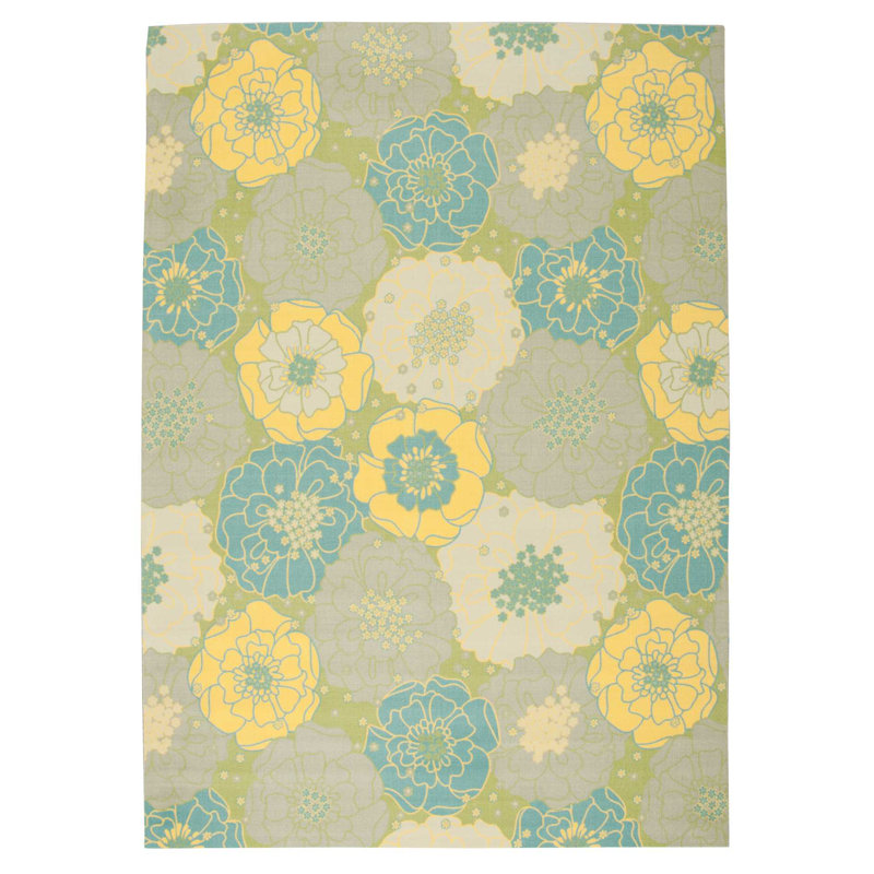 Tapis vert moderne Dian, Rectangle 7 pi 9 po x 10 pi 10 po