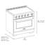 ZLINE Autograph 36 in. Paramount Induction Range with 5 Element Cooktop & Champagne Bronze Accents-90983659