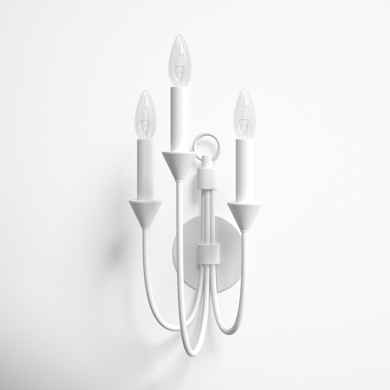 Candle Wall Light, Gesso White