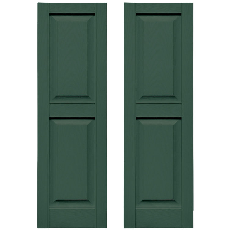 Builders Edge, TailorMade Two Equal Panels, Raised Panel Shutters, w/Shutter-Loks