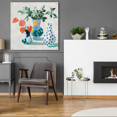 «Bungalow Vases Green» par Danhui Nai, art mural en verre acrylique