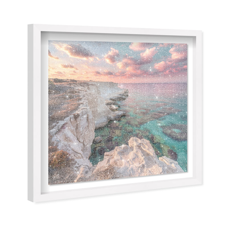 Coastal Edge IV Framed Graphic Art, 13.5" H x 13.5" W, White Shadowbox
