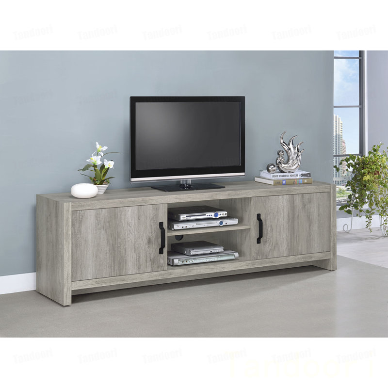 Meuble télé 71 po Grey Driftwood, Grey Brown