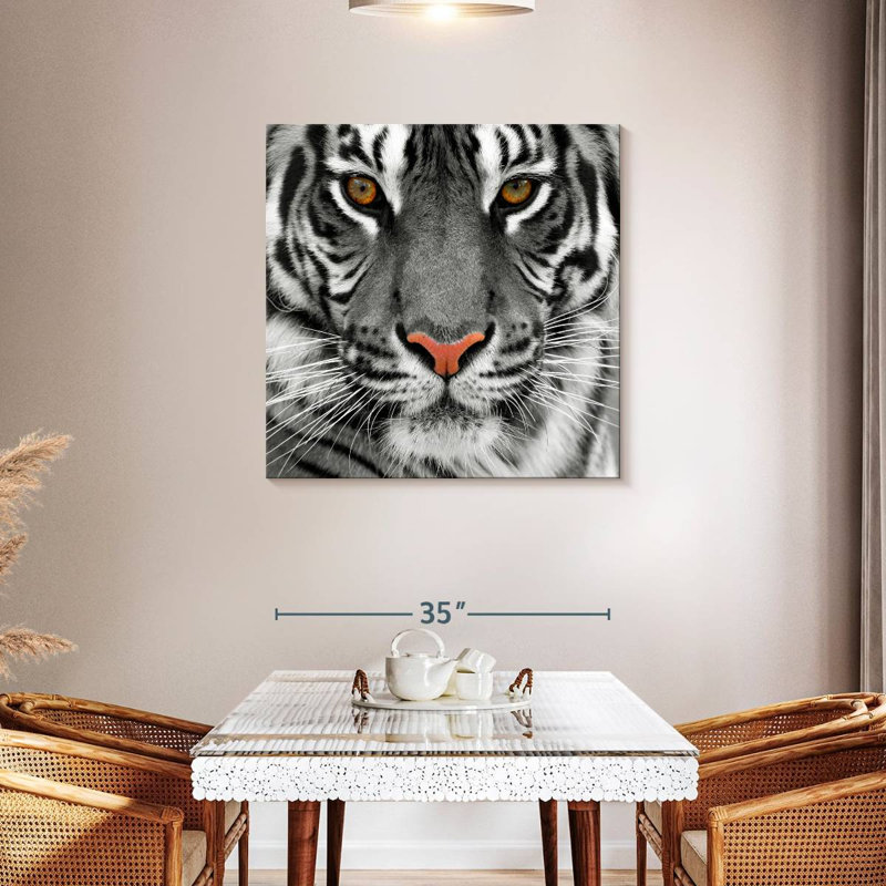 Brampt Staring Tiger, 36" H x 36" W