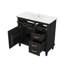Meuble-lavabo de 36 po avec lavabo simple, armoire incluse, 2 tiroirs rabattables, 2 tiroirs standard et tablette interne réglable-172582203-172582144