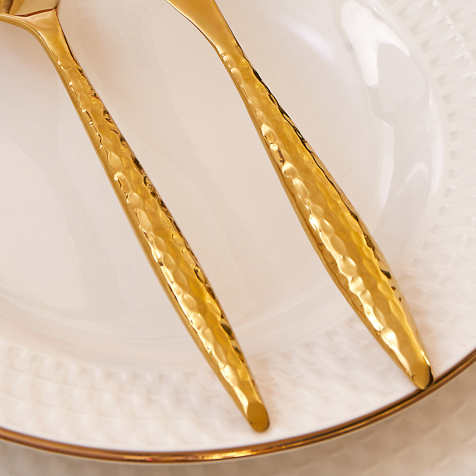 Avellino 20 Piece 18/10 Stainless Steel Flatware Set, Service for 4, Shiny Gold