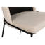 Ensemble de chaises modernes en velours, noir et crème | Cadre 100% métal, envers en contreplaqué, 21,3 po x 33,9 po x 21,7 po | Élégant et durable, supporte jusqu'à 408 lb | Parfait pour la salle à manger et les espaces contemporains