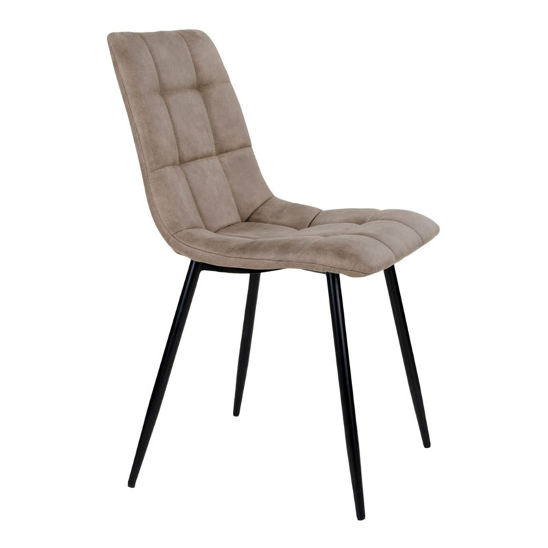 Janette Upholstered Dining Chair, Light Brown