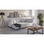 Corner Sofa And Footstool with Wooden Legs In Scandinavian Style Knutsford-58350955-58350951