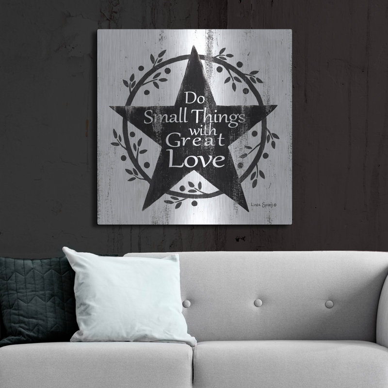 Luxe Métal Art «Do Small Things With Great Love» B «Do Small Things With Great Love» par Linda Spivey, H 36 po x l 36 po