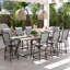 Tabourets de bar pivotants en polyester toutes saisons revêtus de PVC-243600403-238263514