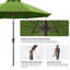 Parasol de marché en oléfine de 2,74 m (9 pi) avec inclinaison et levage à manivelle-1188038421