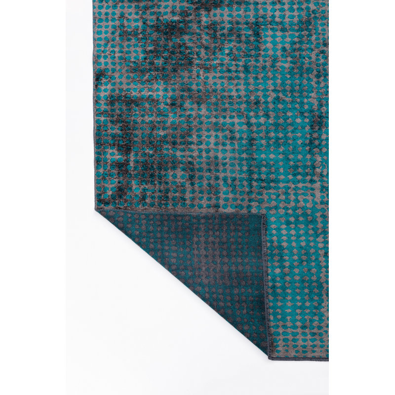 Tapis bleu marine / gris Rapture, Rectangle 7 pi 10 po x 9 pi 10 po