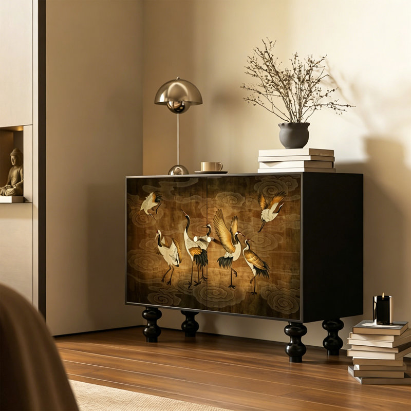 Chinese Style Solid Wood Entryway Cabinet