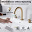 Moderne 8 po Robinet de salle de bain à poignée double à 3 trous à large économie d'eau avec ensemble de bonde -116078808