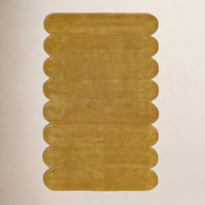 Dabria Orange Hand-Tufted Wool Rug