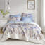 Édredon bleu aquarelle pour lit très grand, matelas de 16 po, microfibre douce, draps lavables à la machine