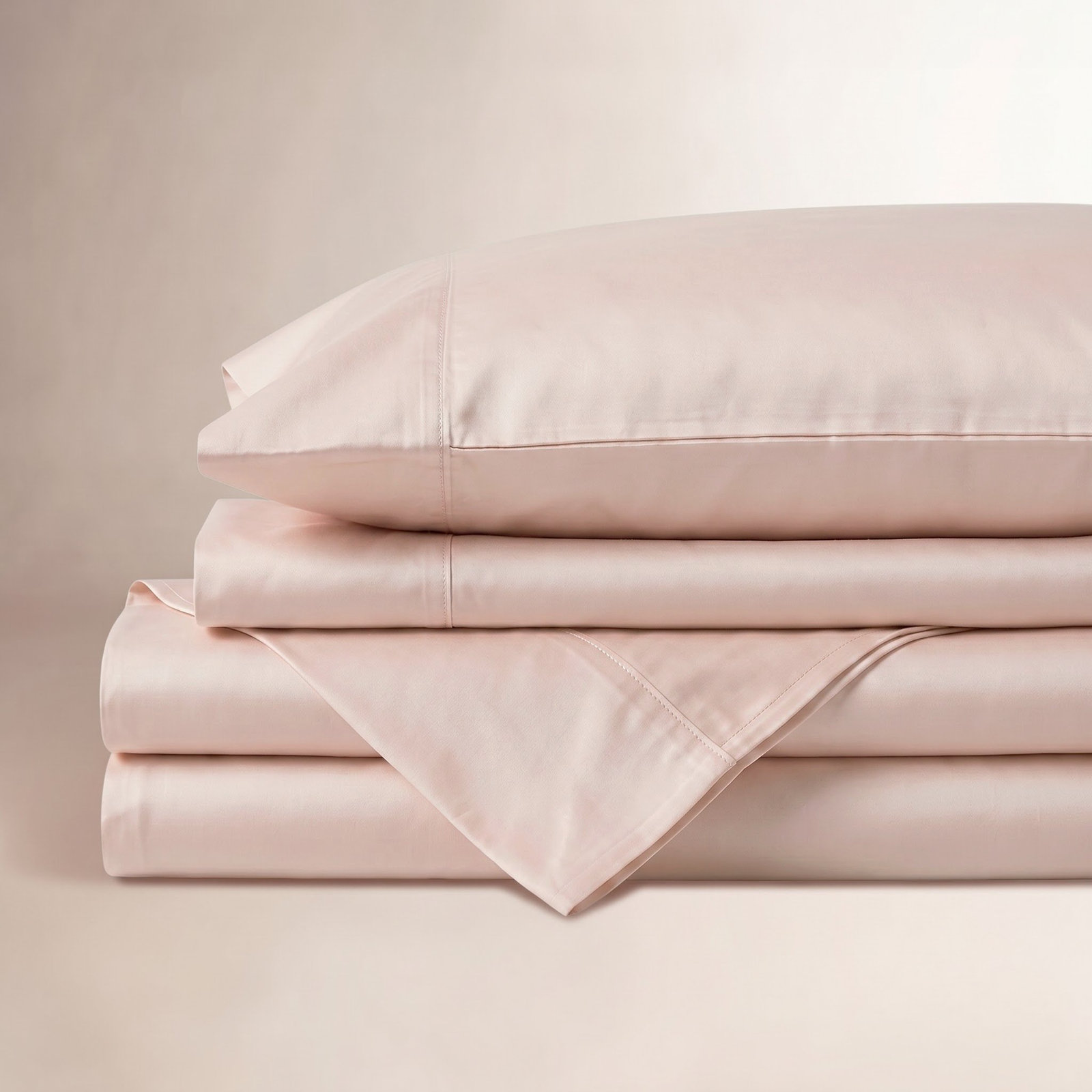 Nolea Eucalyptus 100% Silky Soft Modern Contemporary 4 Piece Sheet Set, Queen Sheet Set with 2 Pillowcases, Blush