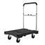 Chariot pliable avec chariot à pousser, capacité de 330 lb, chariot pliable avec roues pivotantes, chariot mobile à plate-forme avec chariot mobile, poignée à pression réglable, pour un rangement facile, 26,8 x 19,5 x 4,5 po