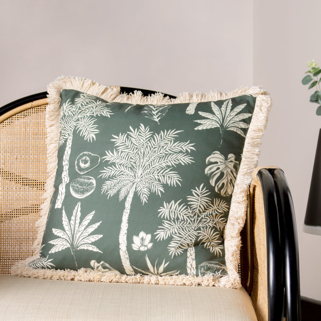 Aalysia Feathers Floral Square Scatter Cushion Cushion With Filling