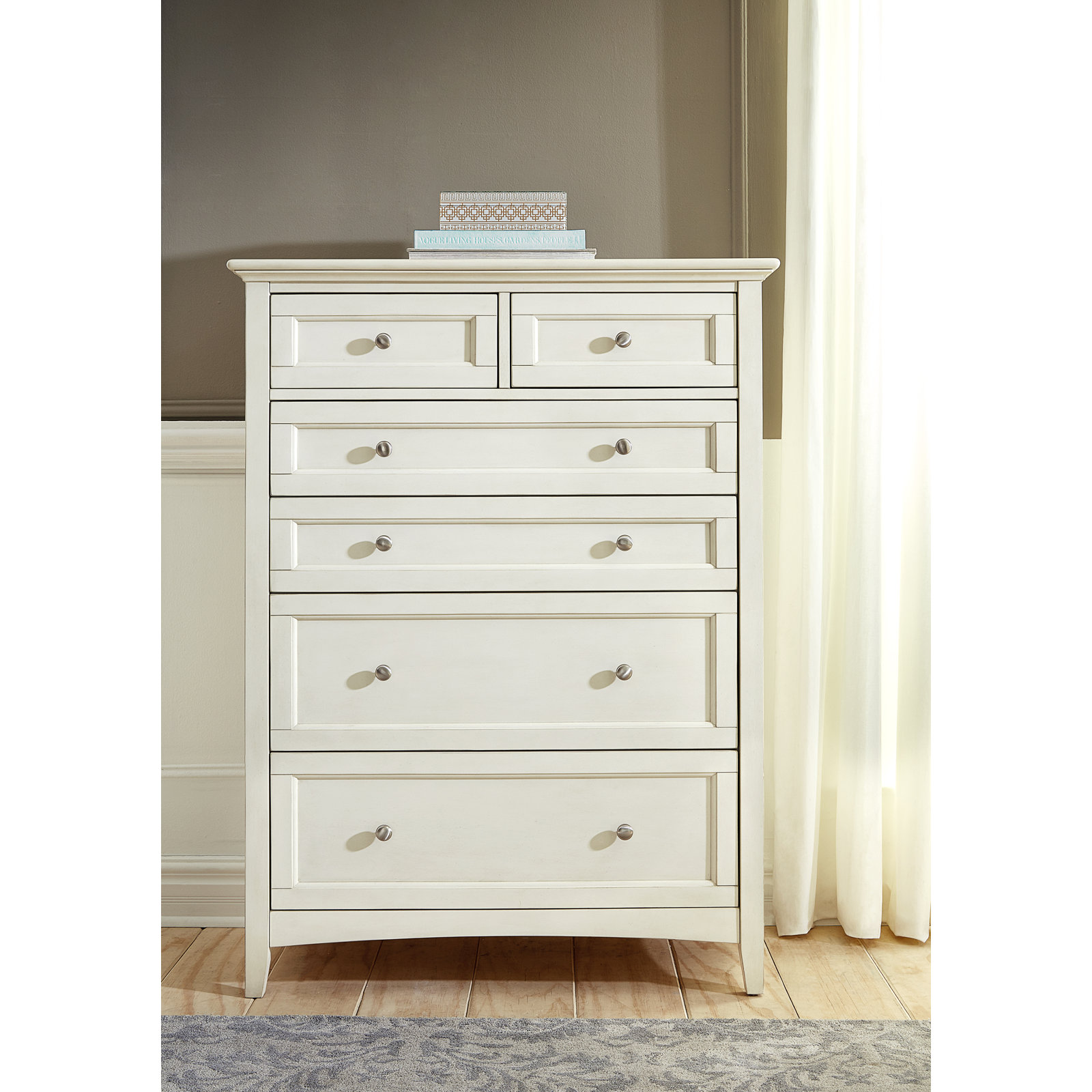Melusina 6 - Drawer Dresser, Off-White