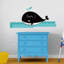Décalcomanie murale tableau noir baleine Goudeau