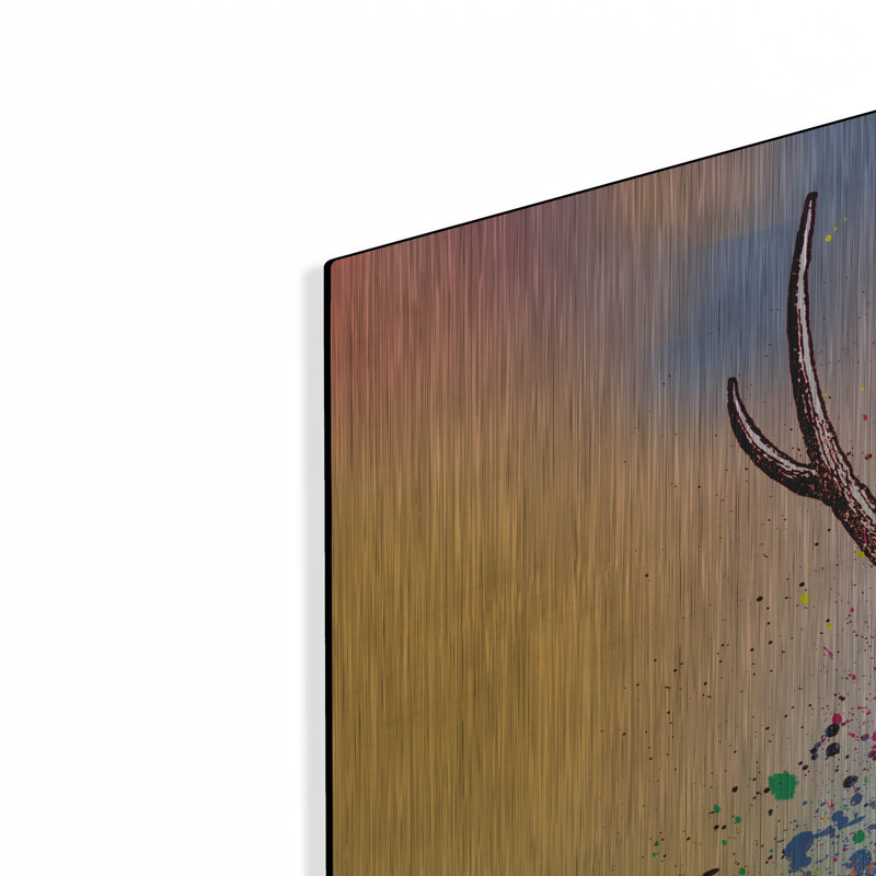 "Deer 6" par Mark Ashkenazi sur métal, H 36 po x l 36 po