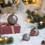 D3 ", boules de Noël décoratives, boules de Noël suspendues en verre pour décorations de fêtes, lot de 12