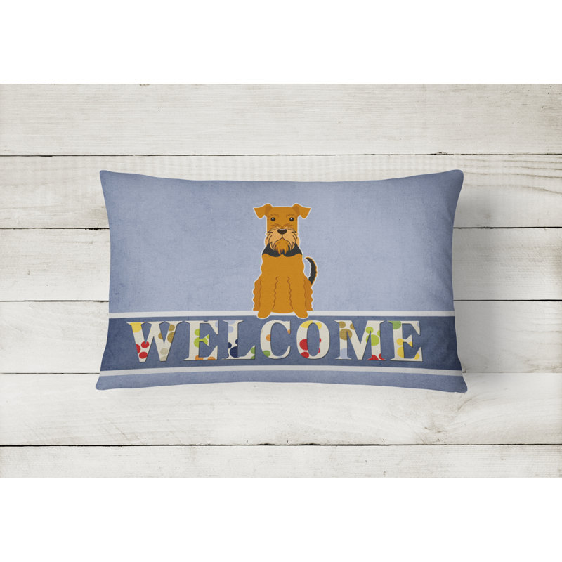 Coussin lombaire Airedale Welcome