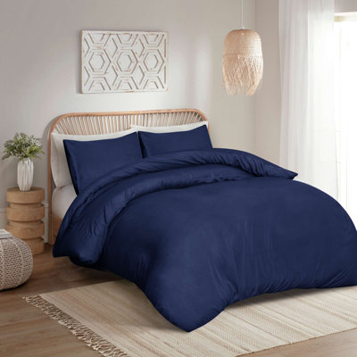 Matisyahu Microfiber Solid Colour Duvet Cover Set with Pillowcases Included