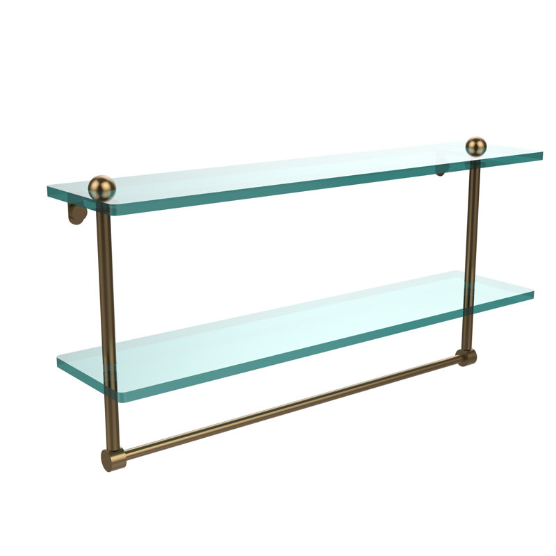 Tablette à 2 niveaux avec barre à serviettes Gober, 22 po, Bronze brossé