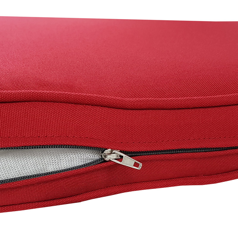 Garden Bench Cushion, 180cm x 48cm x 5cm, Red