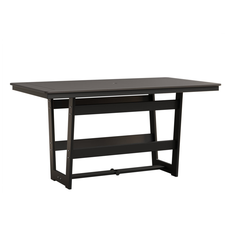 Hudson Outdoor Bar Table, Graphite, Matte Black
