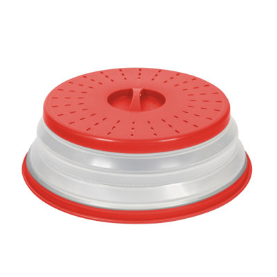 Petit couvercle pour micro-ondes pliable, bleu brume