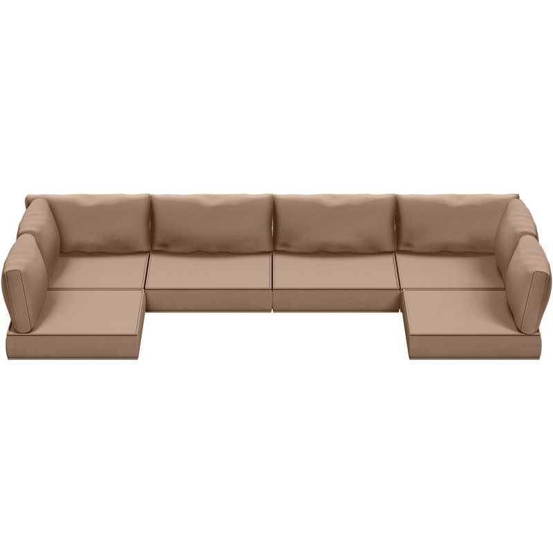 14 Piece Outdoor Furniture Replacement Waterproof Cushions, Sand, 4"