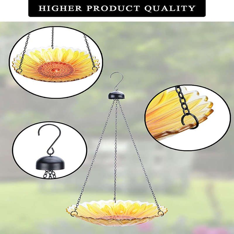 Castlereagh Glass Single Tier Birdbath
