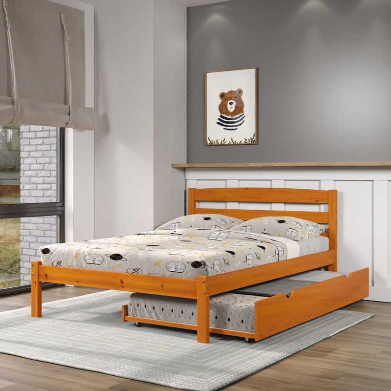 Lit double avec lit gigogne Heera Kids, Miel
