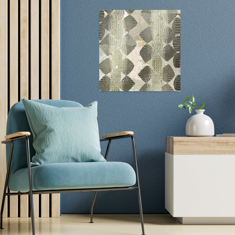 Python Abstract Contemporary Geometric Art, 18" H x 18" W