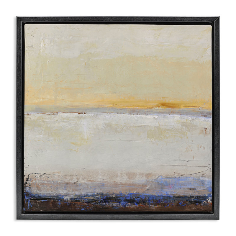 Sweeping Subtle Horizon Floating Frame, design by Design Fabrikken, 25" H x 25" W, Jet Black Floater Frame