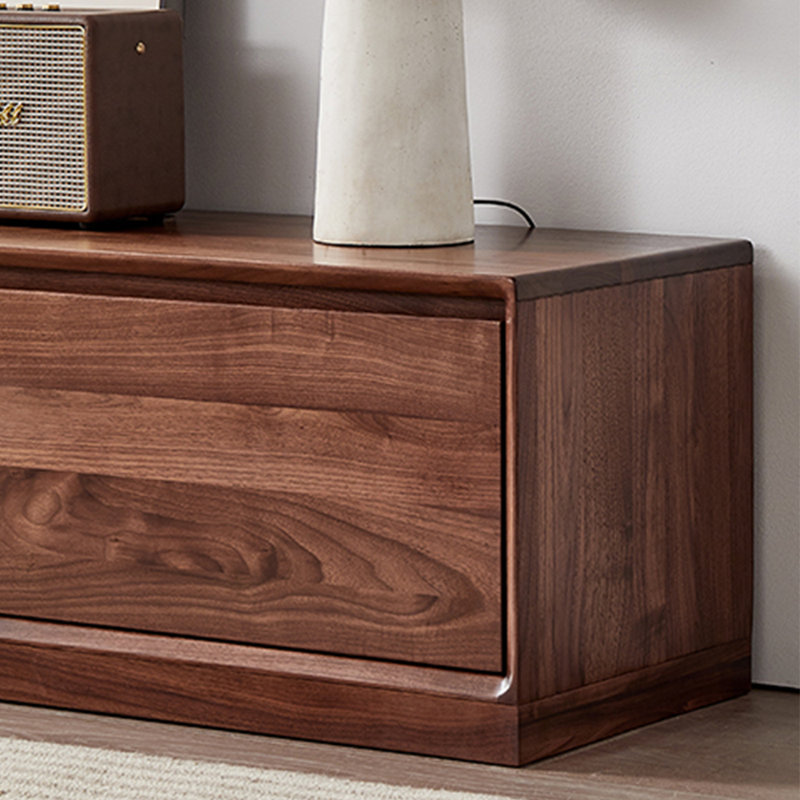Meuble télé en bois massif de luxe, 86.61''