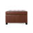 Spacious Faux Leather With Button Tufting For Storage - Brown Sophisticated