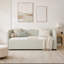 Lit de jour simple en vichy convertible 3 en 1 avec couchette et poches de rangement-315950681
