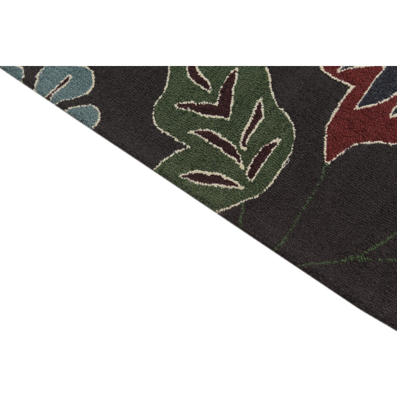 Tapis noir 5 x 8 Agra