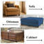 Ensemble de 4 pieds de canapé en bois Wood Legs