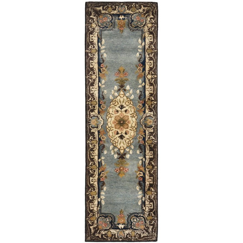 Molter Bergama Hand Tufted Wool Oriental Rug, Runner 2'3" x 8'